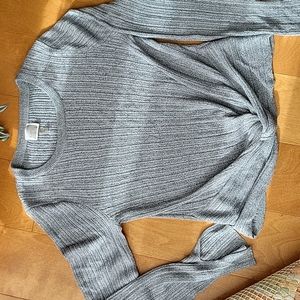 Cupio gray & silver long sleeve top size small